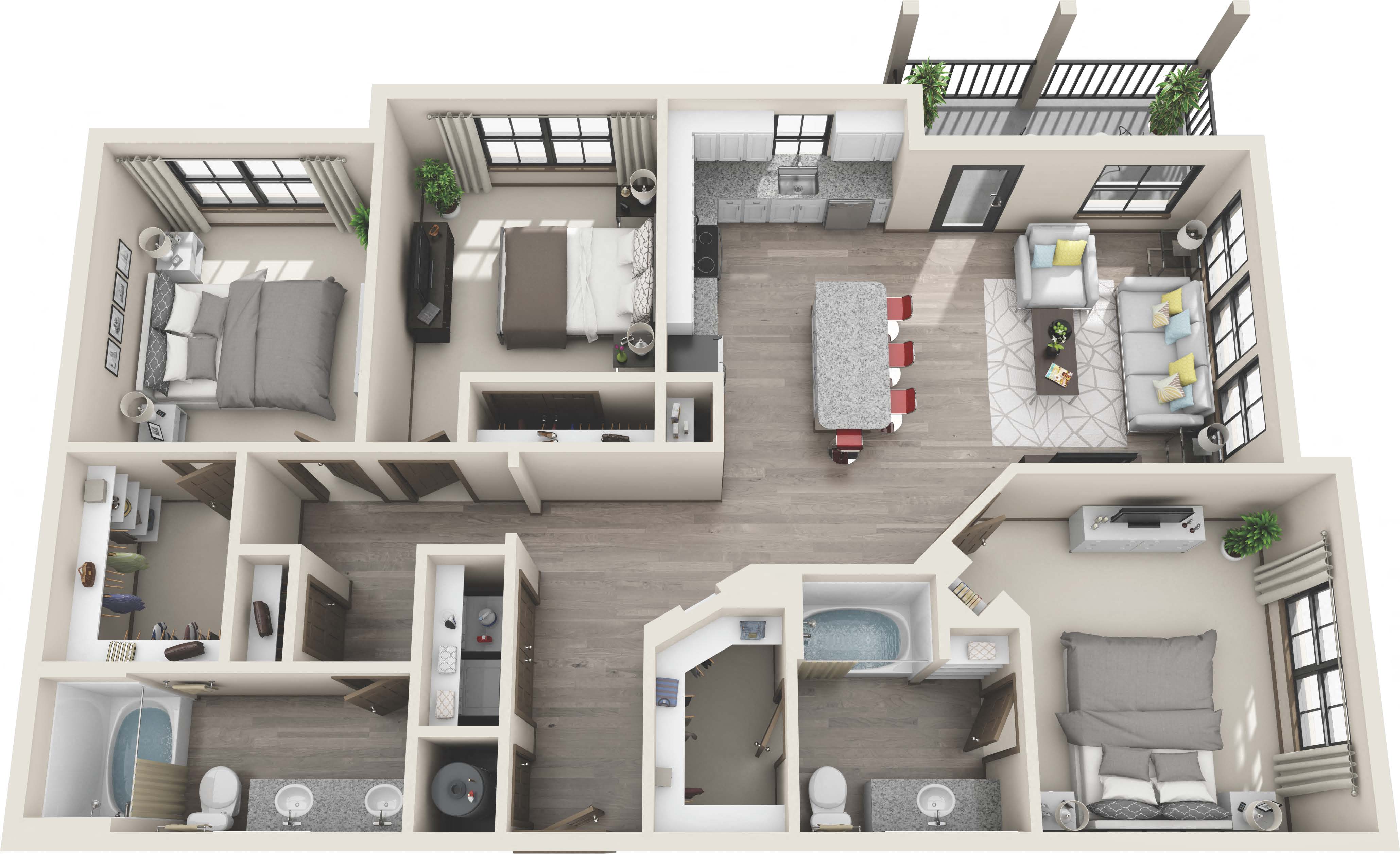 C1 3Bed_2Bath at Portiva, Jacksonville, Florida