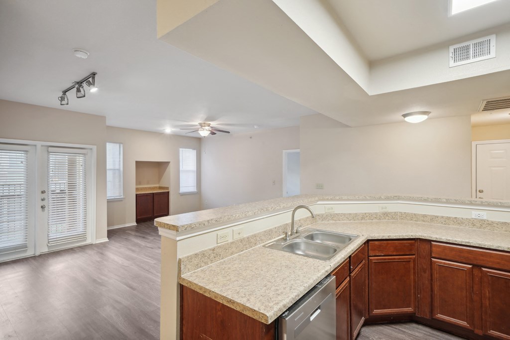 the preserve at cardinal heights apartment kitchen and living room