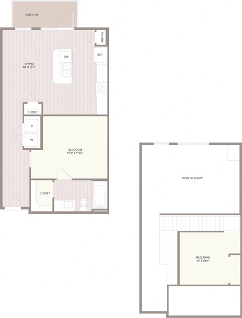 a floor plan of a living room and a bedroom
