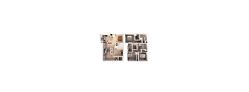 a series of two photographs of a furnished apartment