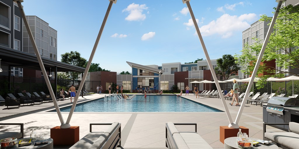 a rendering of the pool area