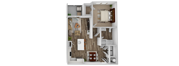1 bedroom 1 bath floor plan