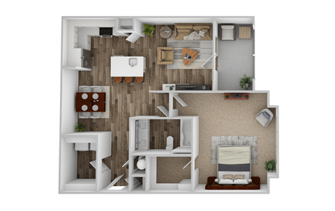 1 bedroom 1 bath floor plan