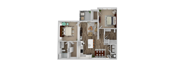 2 Bedroom Floorplan Image