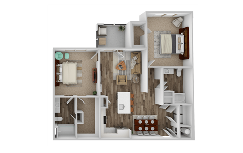 2 Bedroom Floorplan Image