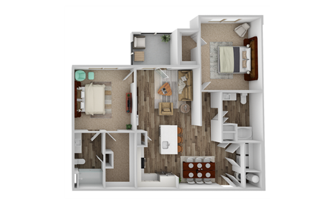 2 Bedroom Floorplan Image