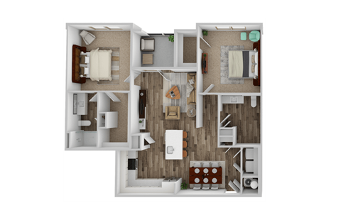 2 Bedroom Floorplan Image