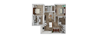 2 Bedroom Floorplan Image