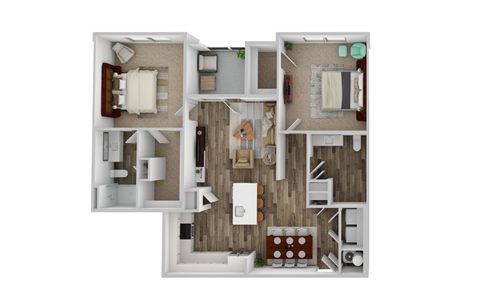 2 Bedroom Floorplan Image