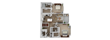 2 Bedroom Floorplan Image