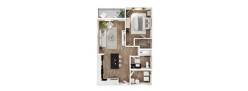 a1 floor plan  1 bedroom with 1 bathroom