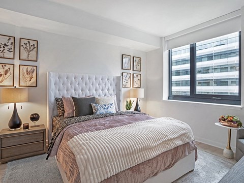 primary bedroom with large window
