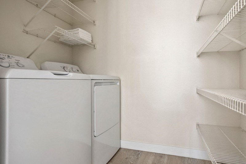 our apartments have a laundry room with a washer and dryer