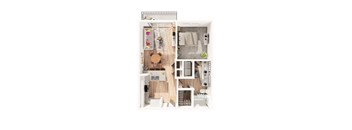 a floor plan of a bedroom apartment