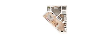 a floor plan of a home with a wooden floor