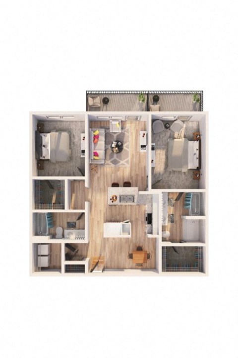 a floor plan of a building with a wooden floor