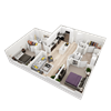 Royal 2 bedroom 2 bath