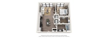 A one bedroom floor plan