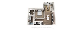 A one bedroom floor plan