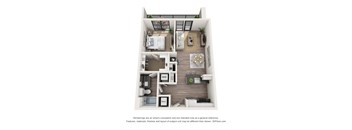 A one bedroom floor plan