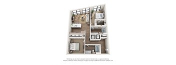 a two bedroom floor plan