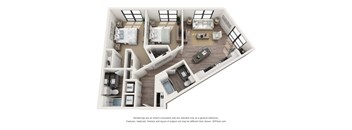 a two bedroom floor plan