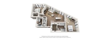 a two bedroom floor plan