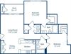 DeluxeTwoBedroom1048sf DeluxeTwoBedroom1048sf at Bell Brookfield, Greenville, SC