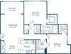 DeluxeTwoBedroomwithSunroom1156sf DeluxeTwoBedroomwithSunroom1156sf at Bell Brookfield, Greenville, 29607