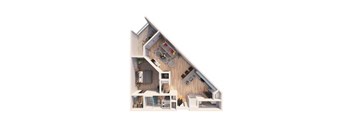 a floor plan of a house with a wood floor