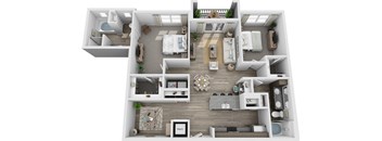 a 2400 sq ft floor plan with a bedroom and a living room