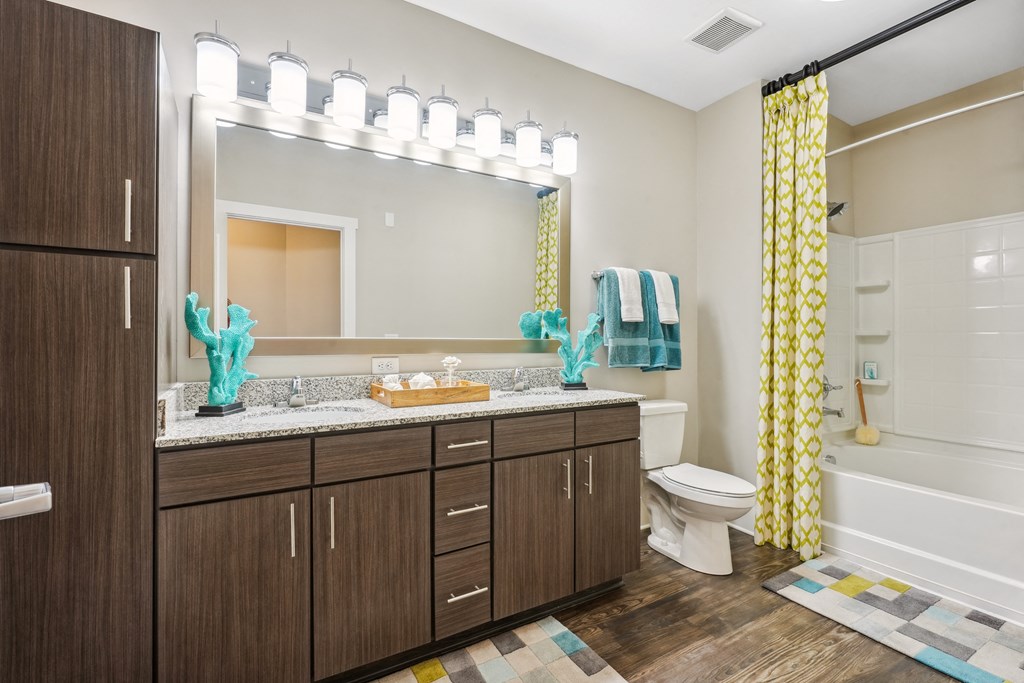 a bathroom with a toilet and a sink and a mirror