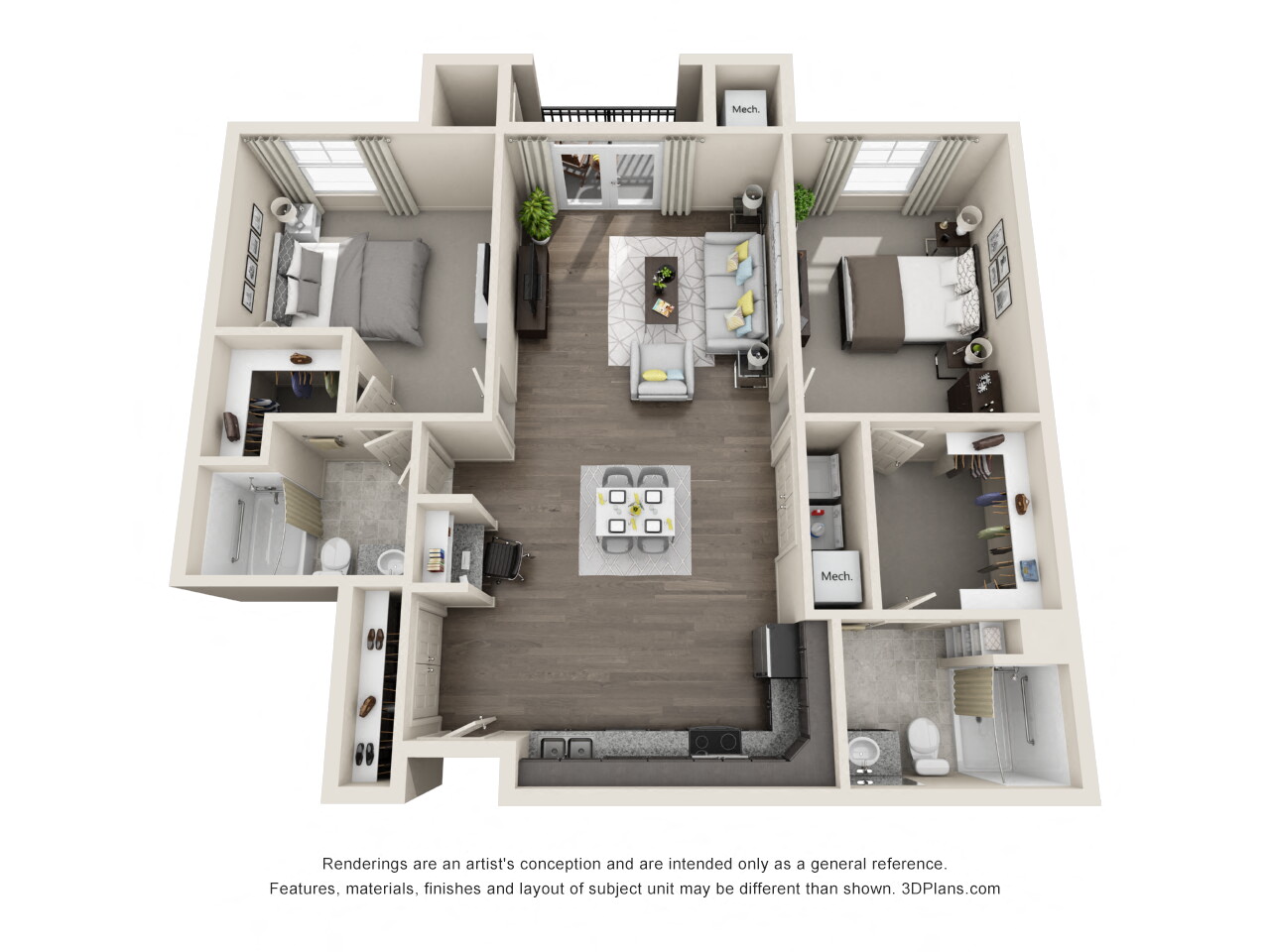 Comet Westgate two bedroom floor plan