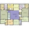 2 bedroom 2 bath architecture drawing of Birch floor plan