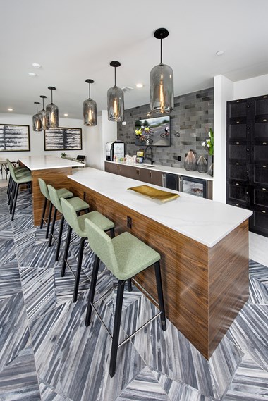 Clubroom Kitchen with Barstools