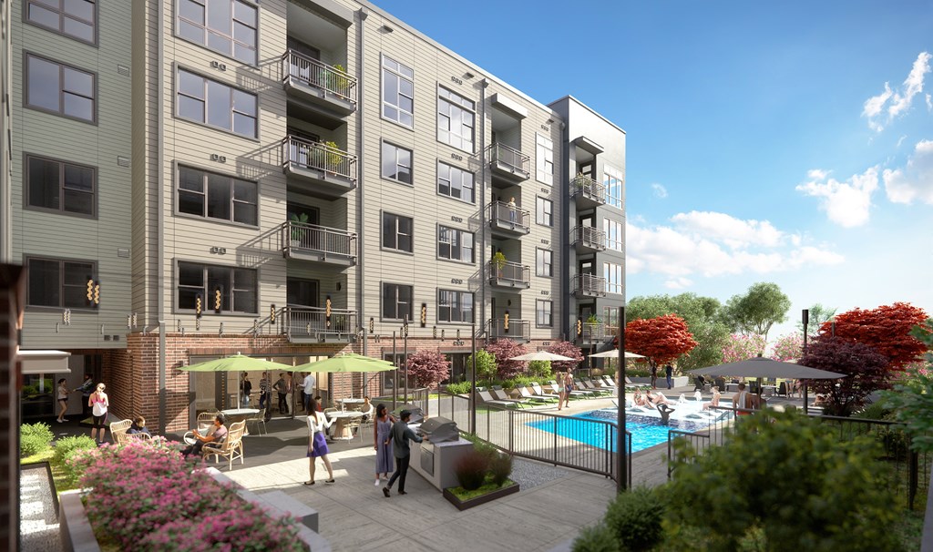 Pool Courtyard with Outdoor Kitchen