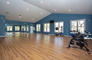 24-hour fitness center with virtual work out classes