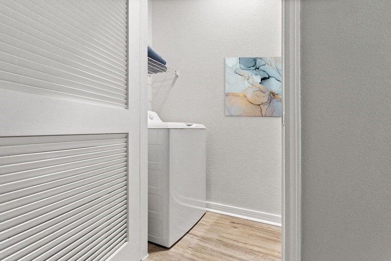 our apartments have a utility room with a washer and dryer