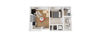 a floor plan of a one bedroom apartment