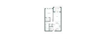 The Hartley One Bedroom Unit A1E with One Bathroom, Living room and Balcony