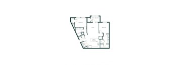 The Hartley Two Bedroom unit B2P with Two Bathrooms, Living Room and Rear Balcony