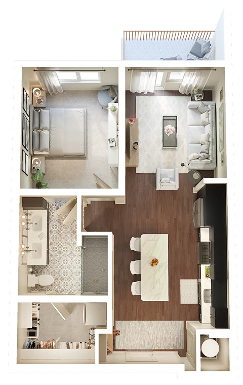 TheIrby_A1E_1b1b_696sqft_3D