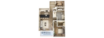 TheIrby_A1J_1b1b_844sqft_3D