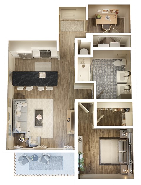 TheIrby_A1J_1b1b_844sqft_3D