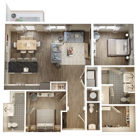 TheIrby_B3B_2b3b_1,194sqft_3D