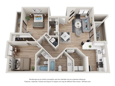 Magwood B2B 3D floorplan
