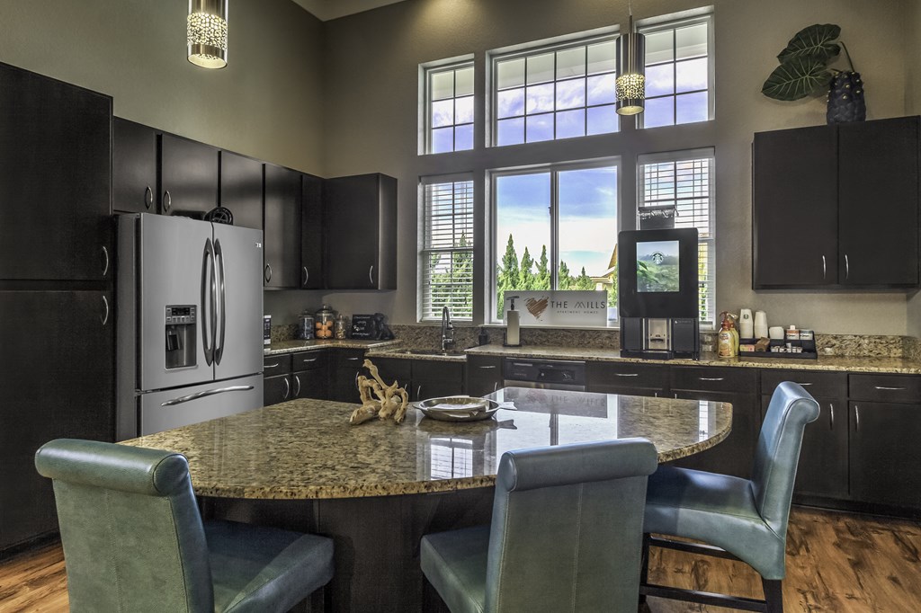 interior community clubhouse kitchen