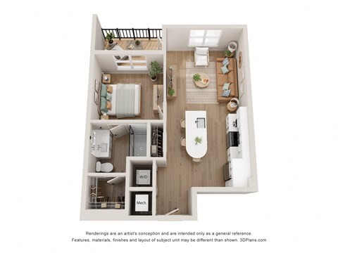 a 1 bedroom floor plan  woodland commons apartments