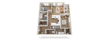 a 1 bedroom floor plan with a bathroom and a living room