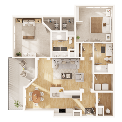B2B two bedroom
